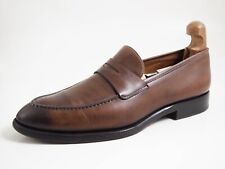 Francescetti Mocassins Plats Marron Cuir Bruni Bouts Hommes Ue 42.5 US 9.5 comprar usado  Enviando para Brazil