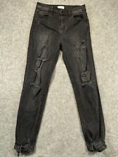 Pantalones de mezclilla CELLO para mujer junior 5 negros en apuros alta altura cónicos 28x27,5, usado segunda mano  Embacar hacia Argentina