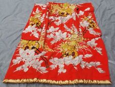 Vintage Japanese Wedding Uchikake Kimono Embroidered Red Gold Silver Floral Excl for sale  Shipping to South Africa
