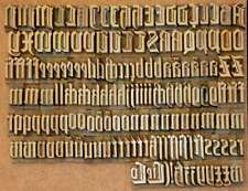 Blackletter bookbinding brass for sale  Shipping to Ireland