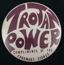 Trojan Power Pinback Button Advertising Pin Foodmart Stores Troy Pa for sale  Shipping to South Africa