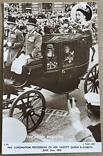 R.P. Postcard Winston Churchill Coronation Procession Of Queen Elizabeth 1953. for sale  Shipping to South Africa