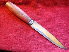 LONG SHARP VINTAGE CLASSIC KNIFE PUUKKO MORA w WOOD HANDLE SWEDEN SWEDISH for sale  Shipping to South Africa