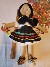 Muñeca de tela vintage Munecas Marilu hecha a mano con cara pintada 19" hecha en Columbia años 80 segunda mano  Embacar hacia Mexico