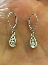 2Ct Round Cut Lab Created Diamond Drop and Dangle Earrings 14K White Gold Finish for sale  Shipping to South Africa