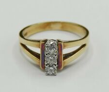 Ring Bandring 3x Diamant Brillant 0.30 Carat If Lupenrein 585 Gold gebraucht kaufen  Sande