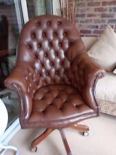 brown leather office chair for sale  BIRMINGHAM