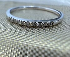 10k White Gold Natural Diamond Band Wedding Engagement Ring for sale  Shipping to South Africa