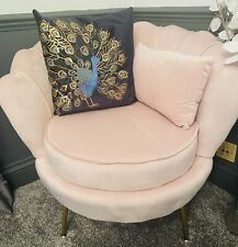 Pink velvet upholstered for sale  SPALDING