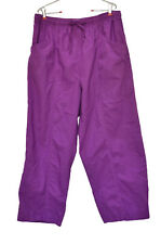 Calça 100% algodão tecido roxo cintura alta elástica tamanho 20T + bolsos com cordão, usado comprar usado  Enviando para Brazil