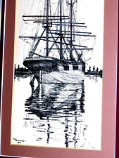 Vintage etching old for sale  Houston