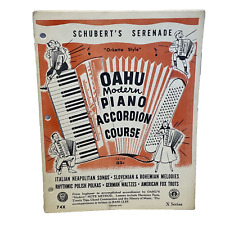 Curso de acordeón de piano moderno Serenata Oahu de Schubert 74 X partituras de la década de 1950 segunda mano  Embacar hacia Argentina