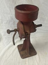 Antique Cast Iron Grinder Coffee Grain grist mill 16" hand crank Red for sale  Shipping to South Africa