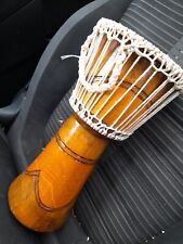 Authentic African Drum Handmade Hand Small With Handle 30cm Wooden for sale  Shipping to South Africa