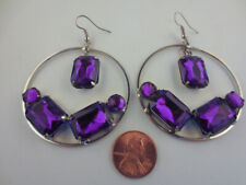 Dangling silvertone amethyst for sale  Tallahassee