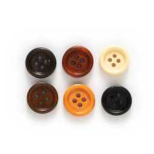 Wooden Buttons Round 4 Hole Multicolor Available for Sewing Scrapbooking 10-15mm for sale  Shipping to South Africa