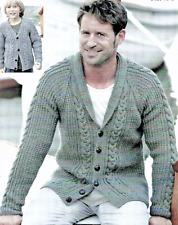 Mens aran cardigan for sale  PETERBOROUGH