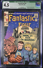 Fantastic Four #45 CGC Qualificado 4.5 1965 Chave 1ª Aparição Inumanos VEJA NOTAS comprar usado  Enviando para Brazil