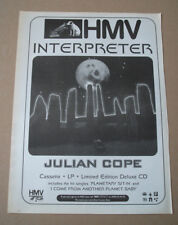 JULIAN COPE - INTERPRETER - 1996 - MUSIC PRESS ADVERT POSTER 15 X 11 in  usato  Spedire a Italy