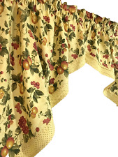 Vintage Waverly Yellow-Gold Fruit Swag Valance Polka Dot Garden Room 71 x 36" for sale  Shipping to South Africa