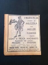 1949 advert miller for sale  LEICESTER