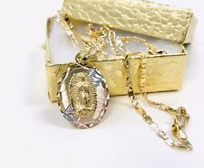 Cadena y Medalla De La Virgen de Guadalupe De Oro Laminado Para Mujer, Tres Oros comprar usado  Enviando para Brazil