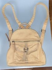 Fossil  brand Backpack Genuine Leather canvas tan backpack bag for sale  Shipping to South Africa