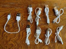 Paquete de 10 cables de carga USB Micro C a USB tipo A blancos de 7-3/4" cables cortos LED, usado segunda mano  Embacar hacia Argentina