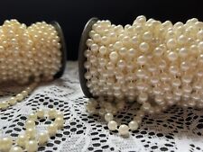 Decoración de boda guirnalda de perlas de marfil claro de 8 mm.  segunda mano  Embacar hacia Argentina