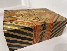 Caixa de bugigangas de madeira palha forro acolchoado Japão 7x4,5x2,75” comprar usado  Enviando para Brazil