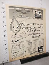 periódico anuncio 1957 gas natural Penny Flame cocina lavandería electrodoméstico segunda mano  Embacar hacia Argentina