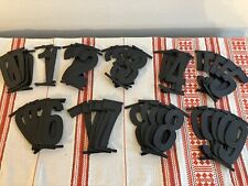 Lot of 46 Black Plastic 4.5" Tall House Sign Numbers 0-9 for sale  Shipping to South Africa