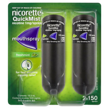 Nicorette Quickmist Duo, 2 x 150 aerosoles, usado segunda mano  Embacar hacia Argentina