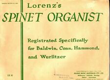 Lorenz spinet organist. for sale  LLANDYSUL