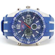 POLO ASSN. UU. Reloj analógico digital de cuarzo tono azul para hombre U89284 batería nueva, usado segunda mano  Embacar hacia Argentina