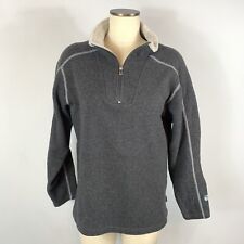 Jaqueta suéter pulôver de lã Kuhl Europa quarto de zíper alfpaca malha cinza tamanho M, usado comprar usado  Enviando para Brazil