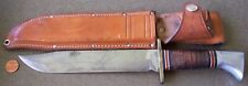 Vintage WESTERN L46-8 Hunting Fighting Knife w/ original leather Sheath 8" blade for sale  Fort Myers