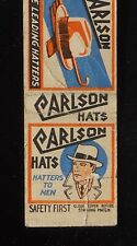 Chapéus masculinos 1930s SAFETY FIRST Carlson 111 W. 4th Street Williamsport PA comprar usado  Enviando para Brazil