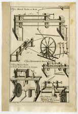 Antique Engineering Print-LATHE-DRAAIBANK-Buys-1770, used for sale  Shipping to South Africa