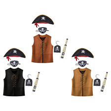 Pirate Costume Kids Complete Set Pirate Costume Kids Halloween Carnival for sale  Shipping to South Africa