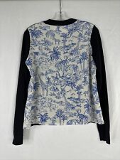 Blusa feminina Tory Burch estampa safári tamanho M manga longa mistura de lã girafa leão comprar usado  Enviando para Brazil