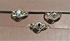 Ring, 925er Silver, with various gemstones: Onyx, Turquoise or seeopal til salgs  Frakt til Norway