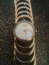 Relógio feminino Calvin Klein ouro aço inoxidável nova bateria suíço comprar usado  Enviando para Brazil