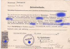 Heiratsurkunde reich 1937 gebraucht kaufen  Deutschland