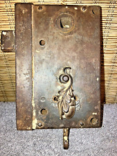 Fechadura de aro antiga de ferro forjado para porta frontal (design antigo raro) tampa de buraco de fechadura bolota comprar usado  Enviando para Brazil