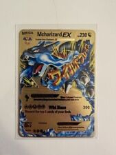 Pokemon Mega Charizard Mcharizard EX (raro) cartão de metal dourado brilhante GX comprar usado  Enviando para Brazil