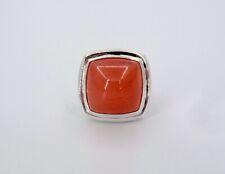 Superb 925 Lynda Levy Large Orange Chalcedony Ladies Ring Size 7.5 "TE" ******* for sale  Shipping to South Africa