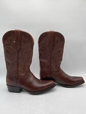El Dorado Mens Mahogany Brown Calfskin Leather Cowboy Western Boots Size 10.5 D for sale  Shipping to South Africa
