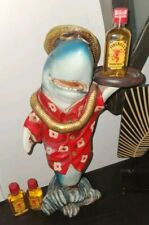 Estatua de mayordomo hawaiano tiburón 16" camarero barra de mostrador coleccionable, usado segunda mano  Embacar hacia Argentina