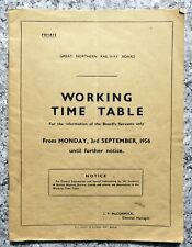 railway working timetables for sale  SHILDON